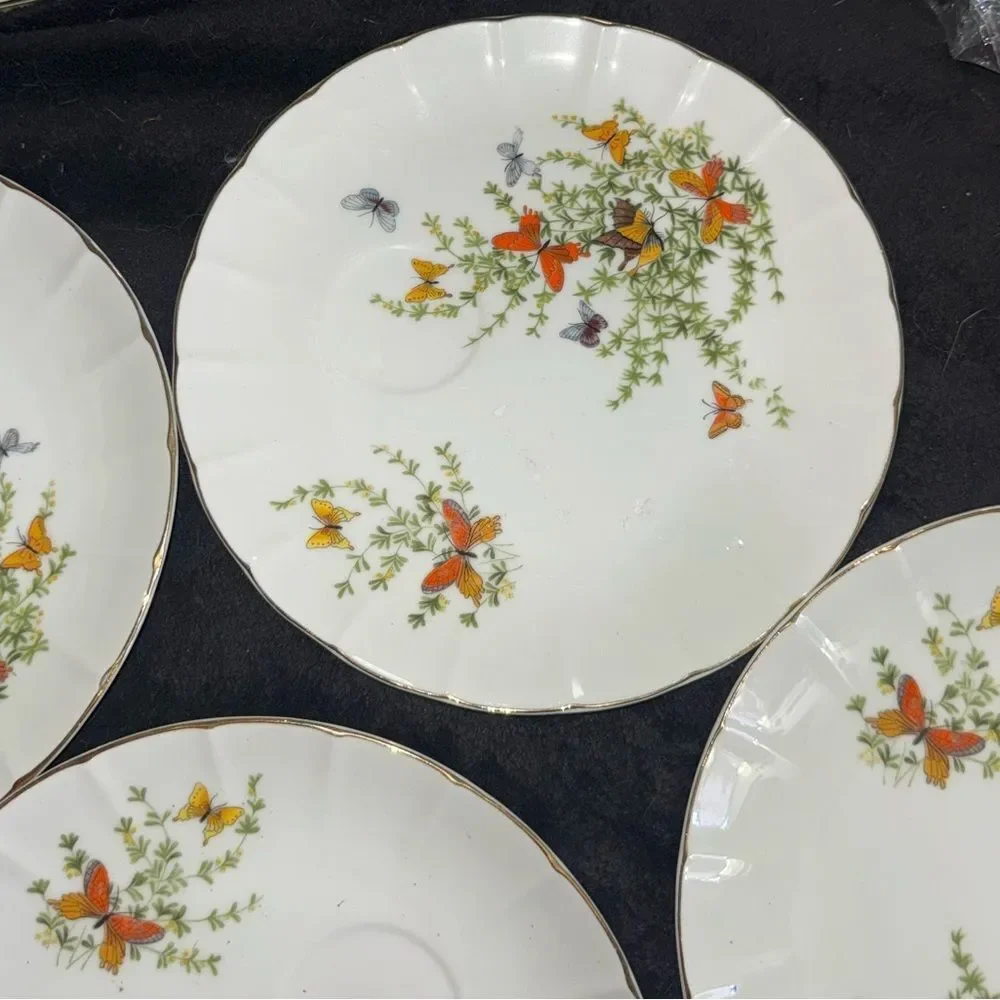 Vintage Ecstasy Pattern By Shafford Snack Plates Set of 4